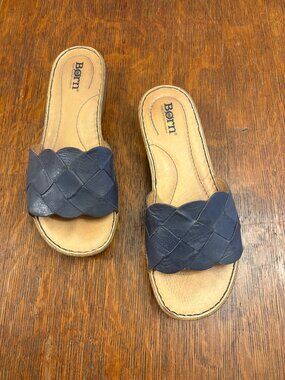 Born Blue Slip-On Sandals